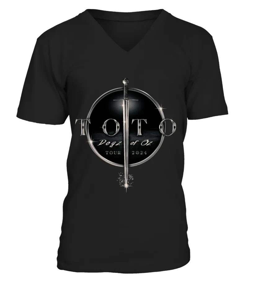 2 SIDE  TOTO 2024 TOUR DOGZ OF OZ CAMISETA CUELLO EN V UNISEX