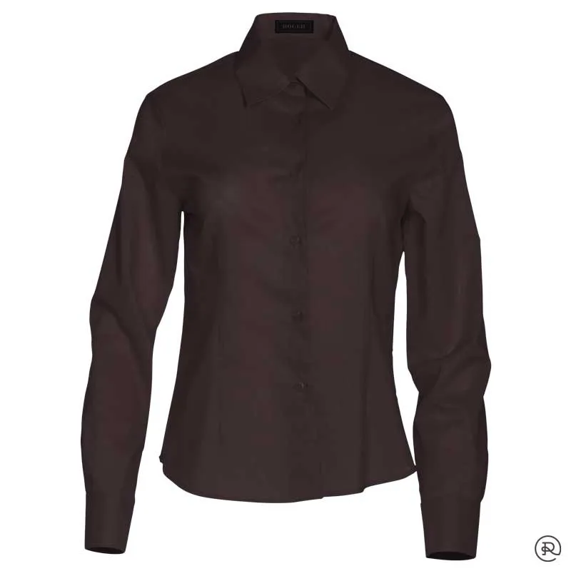 CAMISA DE SALA PARA MUJER DE LINO NEGRA FLORIDA  ROGER