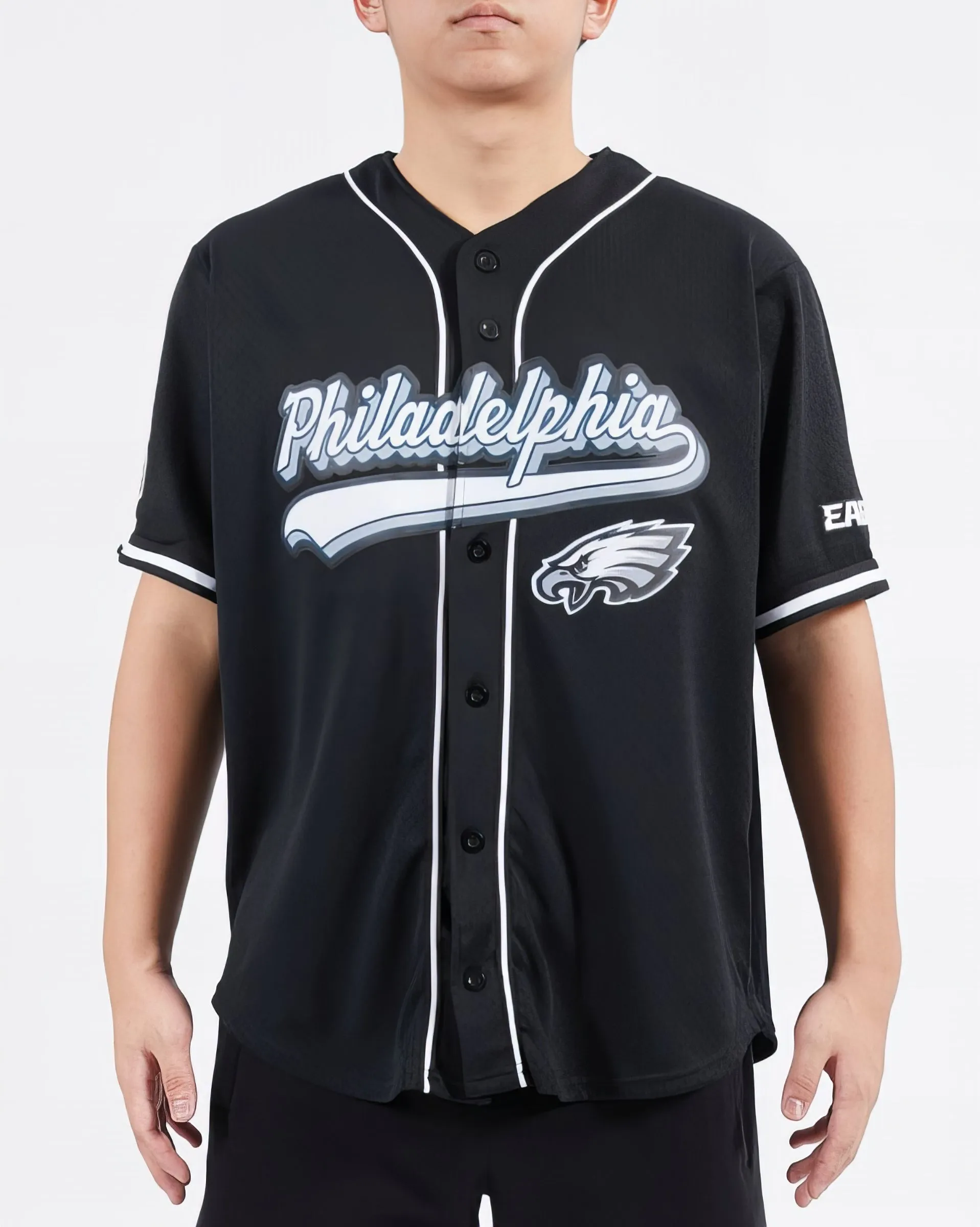 Camiseta De Béisbol Mesh Button Down Pro Standard Eagles