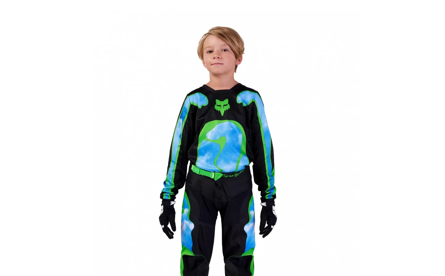 CAMISETA FOX INFANTIL 180 ATLAS NEGRO VERDE |31428151|