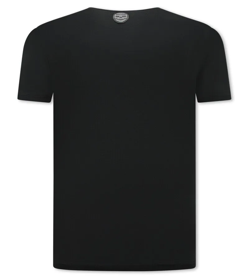 CAMISETA JUST BEAT IT PRINT HOMBRE  NEGRO