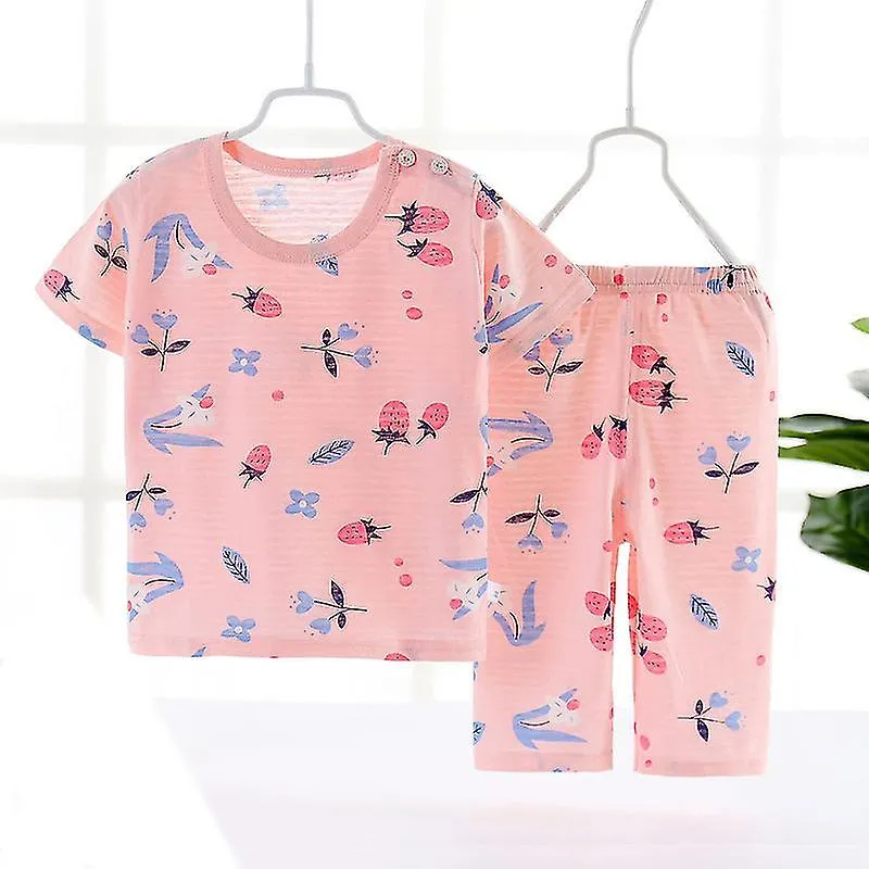 Pijamas para niños tamaño Niño pequeño Niños pequeños Pantalones de manga corta Conjunto de ropa Ropa de dormir
