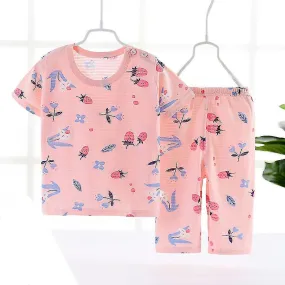 Pijamas para niños tamaño Niño pequeño Niños pequeños Pantalones de manga corta Conjunto de ropa Ropa de dormir